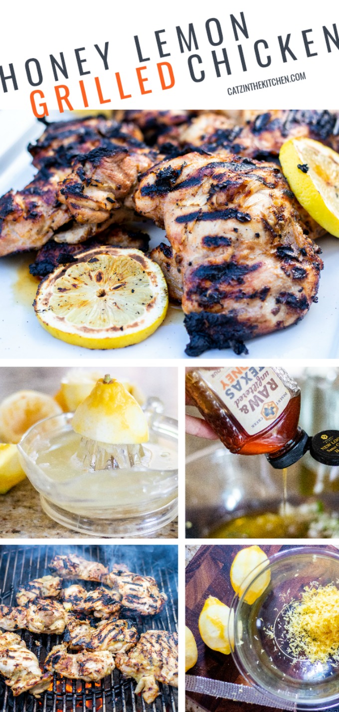 This scrumptious recipe for grilled honey lemon chicken is incredibly simple, and, not counting the 30-min-marinade, takes less than half an hour to make!