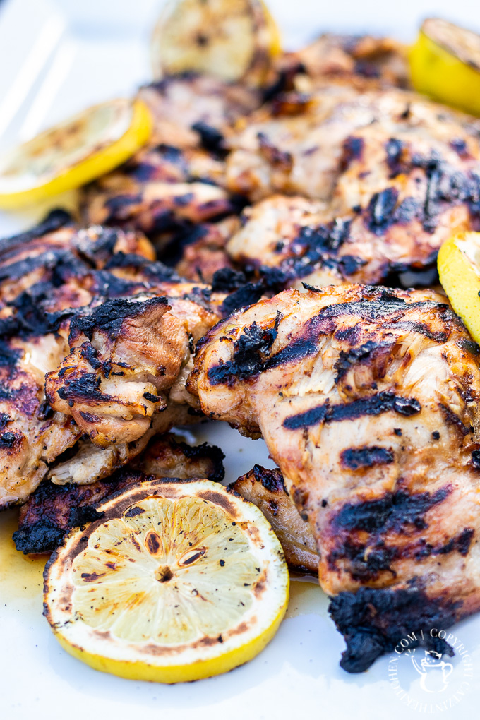 This scrumptious recipe for grilled honey lemon chicken is incredibly simple, and, not counting the 30-min-marinade, takes less than half an hour to make!