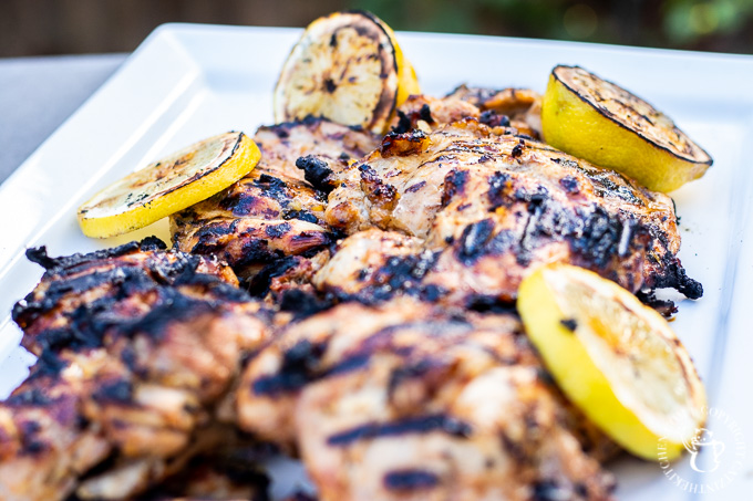 This scrumptious recipe for grilled honey lemon chicken is incredibly simple, and, not counting the 30-min-marinade, takes less than half an hour to make!
