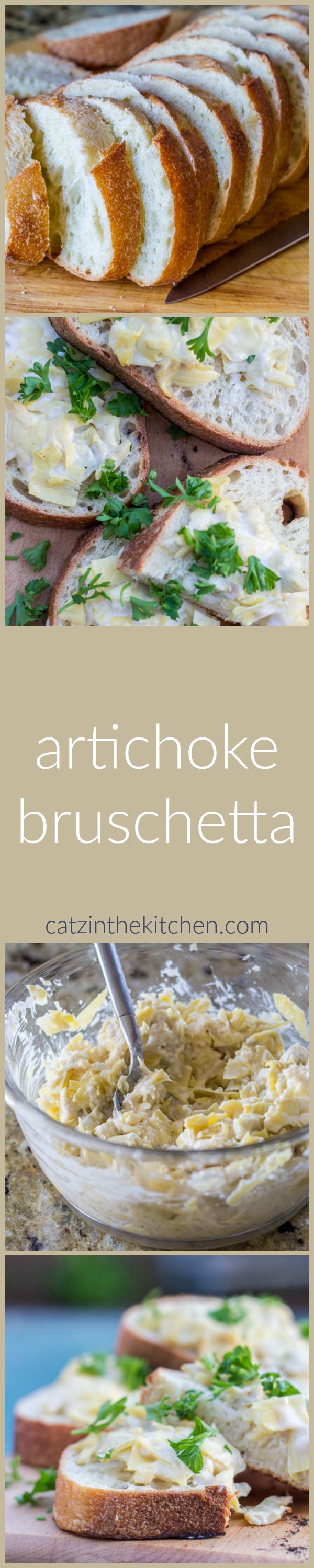 This recipe for artichoke bruschetta is probably our simplest, favorite appetizer! It goes well with pasta dishes and outdoor meals, and is ready in 15 min!