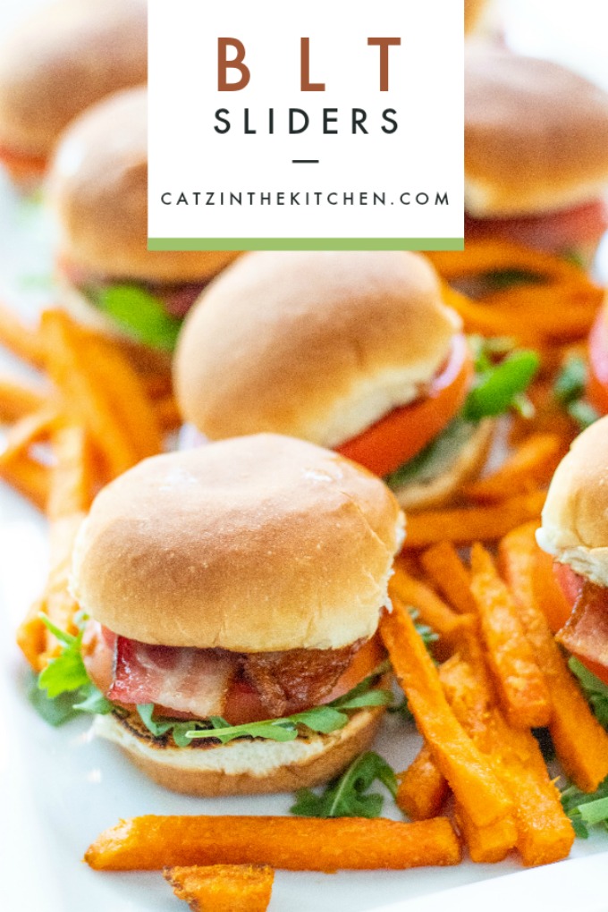 This easy recipe for BLT sliders with arugula and camp sauce is quick, flexible, and works as a main course, or a party or game day appetizer!