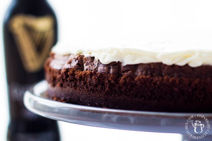 This Chocolate Guinness Cake is a rich, creamy dessert recipe infused with classic Irish stout. Try it this St. Patrick's Day!