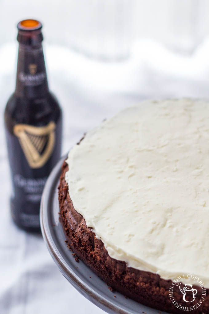 This Chocolate Guinness Cake is a rich, creamy dessert recipe infused with classic Irish stout. Try it this St. Patrick's Day!