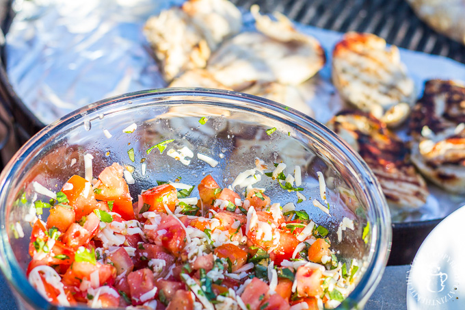 This incredibly simple recipe for grilled chicken bruschetta is one of our longest running family favorites during the spring and summer! It is fresh, full of flavor, light, and actually quite elegant!