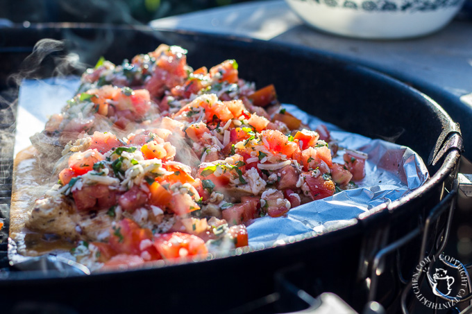 This incredibly simple recipe for grilled chicken bruschetta is one of our longest running family favorites during the spring and summer! It is fresh, full of flavor, light, and actually quite elegant!