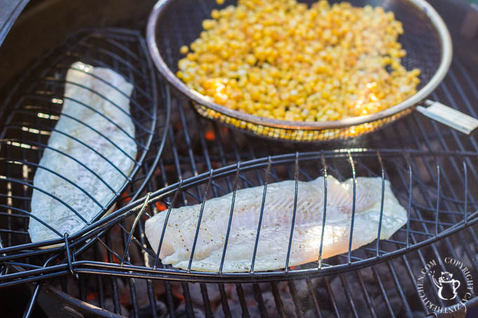 Once the fish is on the grill, give it about three minutes on each side. Each of the suggested fish fillets is quite thin, so six minutes total will about do it every time.