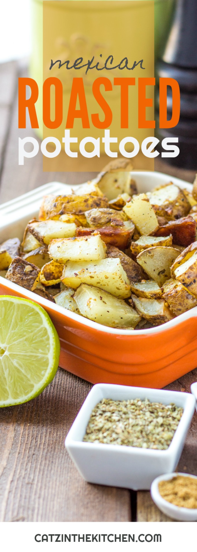 This easy, zesty little recipe for Mexican Roasted Potatoes is a handy side dish for almost any Latin-style meal - try it with tacos, burritos, and more!