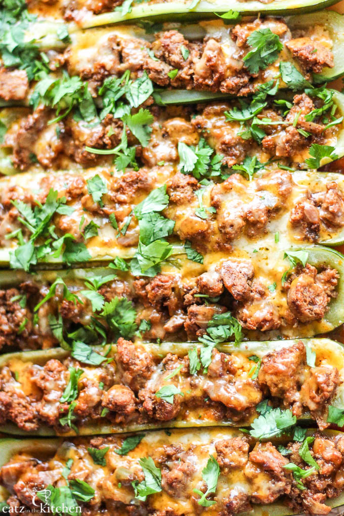 Taco Stuffed Zucchini Boats