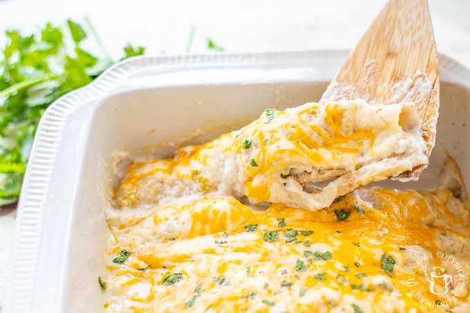 For us, these easy Chicken Enchiladas are classic, one of few recipes we still make from our first year of marriage...you’ll be hooked, too!