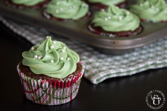 The green frosting is for St. Patrick's Day. The brownies and espresso are for blowing your mind. This recipe for minty espresso brownie cupcakes might just be the best thing about March!
