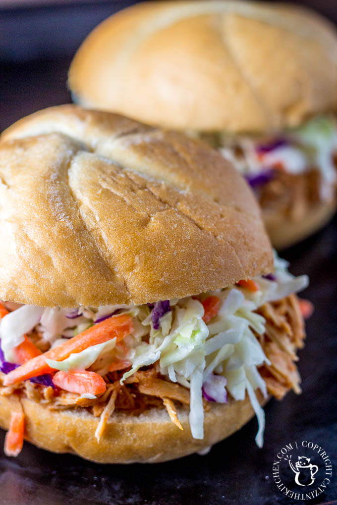 Busy nights don't have to equal pizza or fast food - with 15 min, and just a little planning, you can have these yummy slow-cooker BBQ chicken sandwiches!
