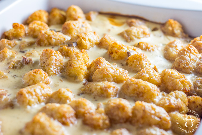 A classic comfort food that is creamy, crispy, and easy – this tater tot casserole will help you get dinner on the table in no time.