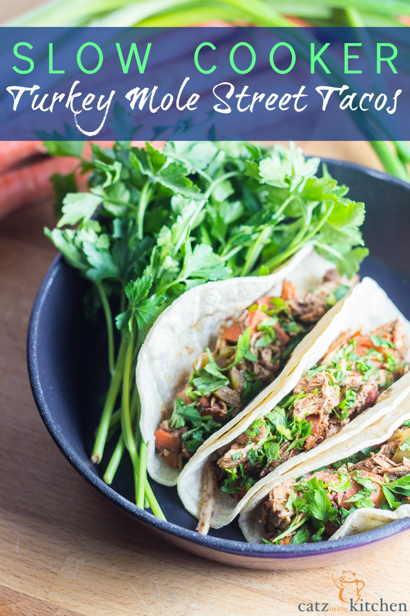 Slow-Cooker Turkey Mole Street Tacos