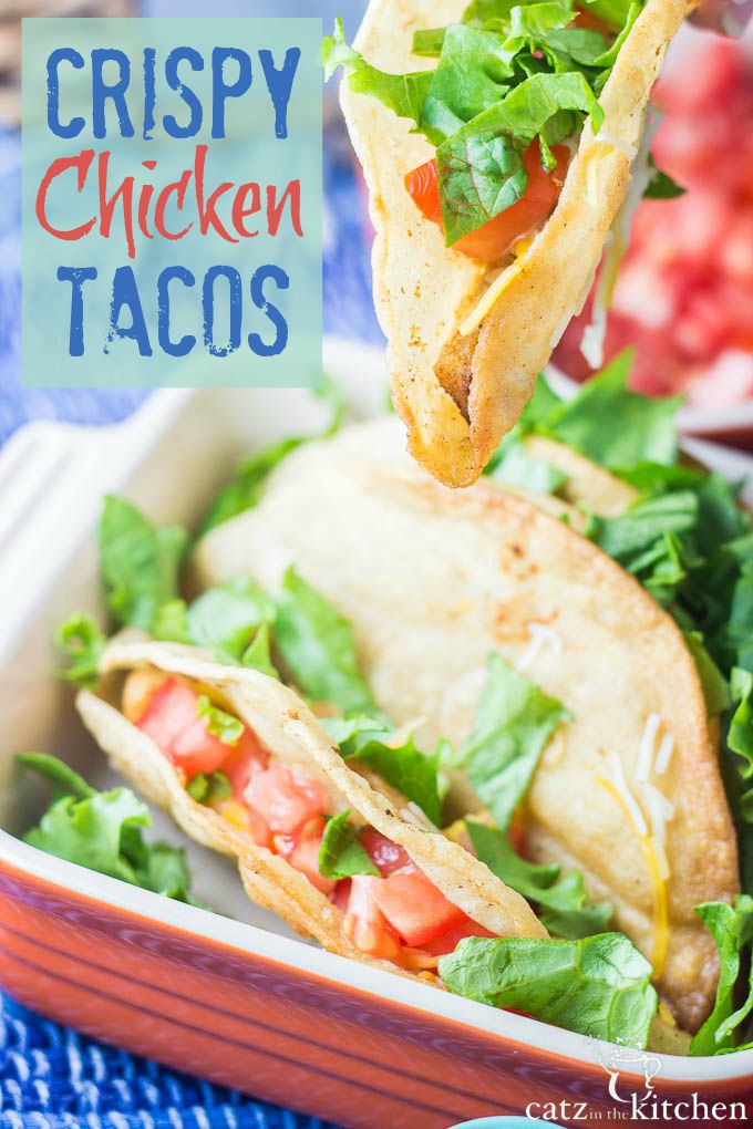 Crispy Chicken Tacos | Catz in the Kitchen | catzinthekitchen.com | #Mexican #chicken #tacos