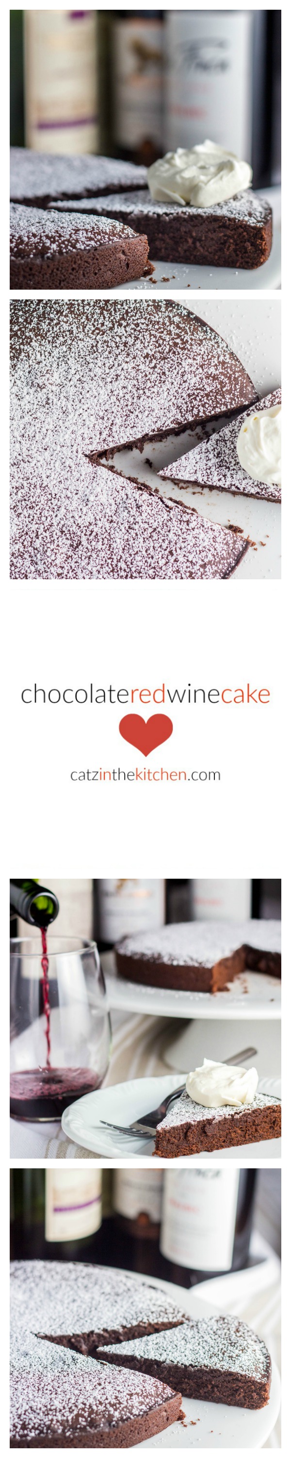 Chocolate Red Wine Cake | Catz in the Kitchen | catzinthekitchen.com | #chocolate #wine #ValentinesDay #dessert #cake