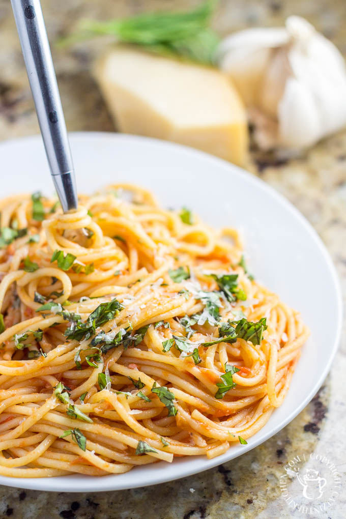 Easy Garlic Spaghetti Catz in the Kitchen