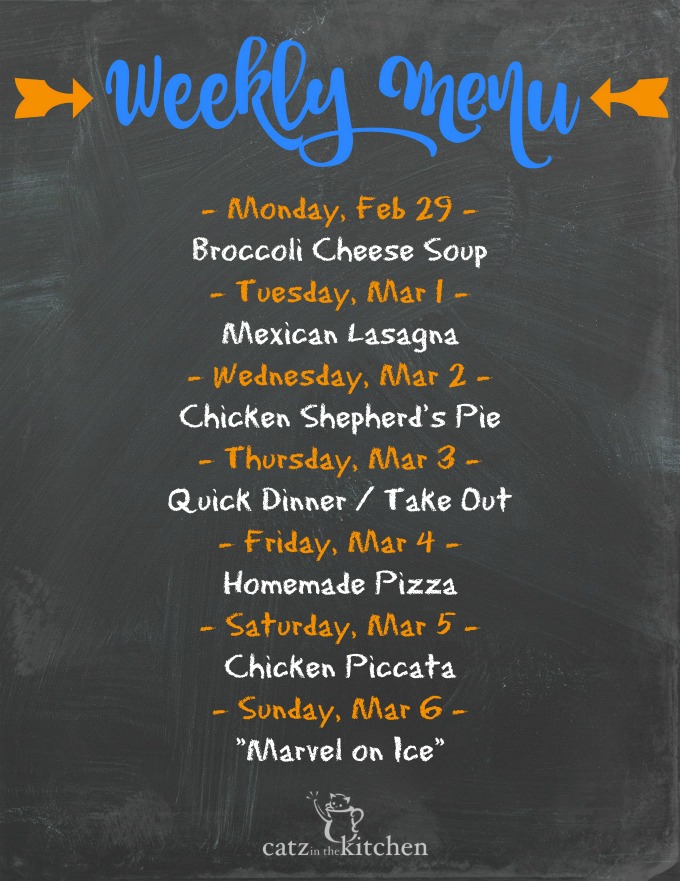 Weekly Menu | Catz in the Kitchen | catzinthekitchen.com | #menu #mealplan