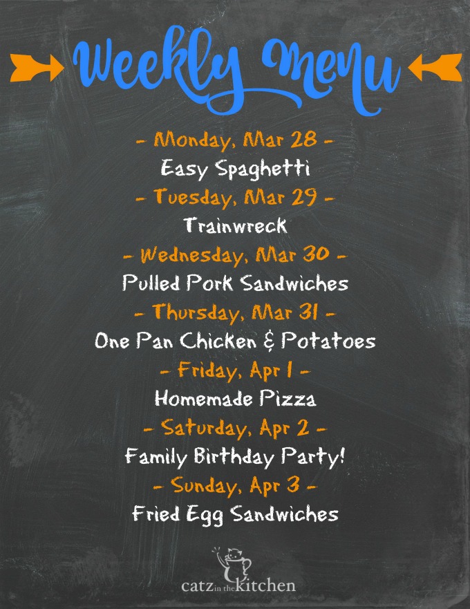 Weekly Menu | Catz in the Kitchen | catzinthekitchen.com | #menu #mealplan