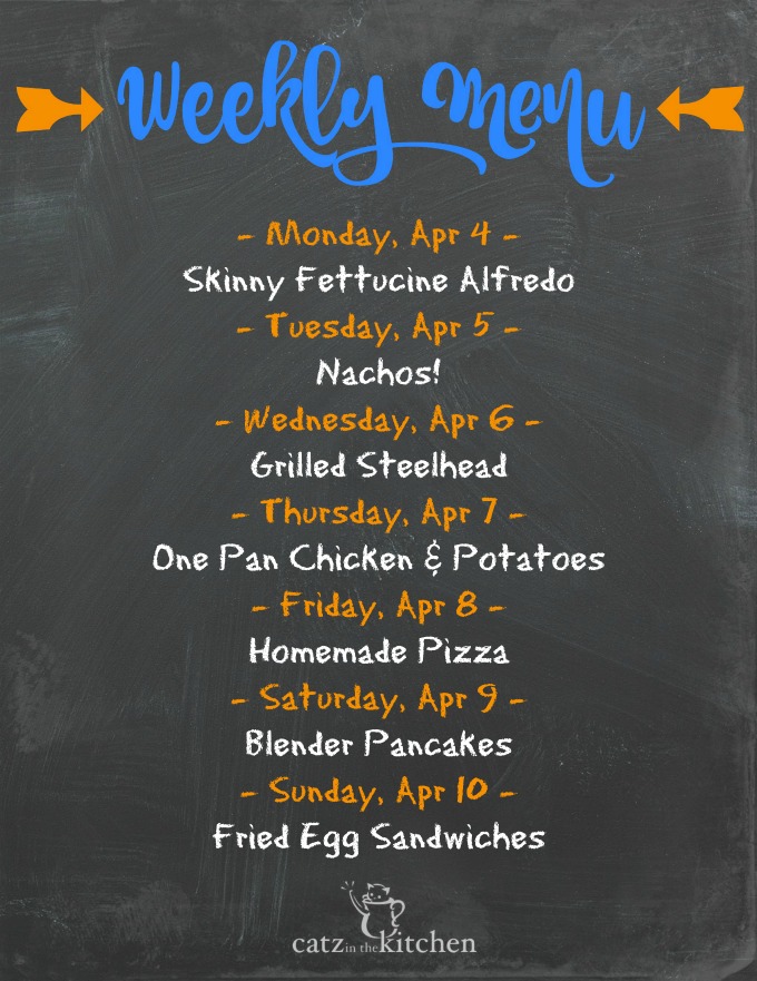 Weekly Menu | Catz in the Kitchen | catzinthekitchen.com | #menu #mealplan