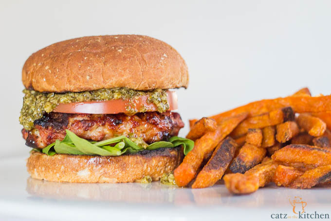 this Memorial Day, invite a few neighbors over, light up the barbecue, and share some laughs over these seriously craveable chicken pesto burgers!