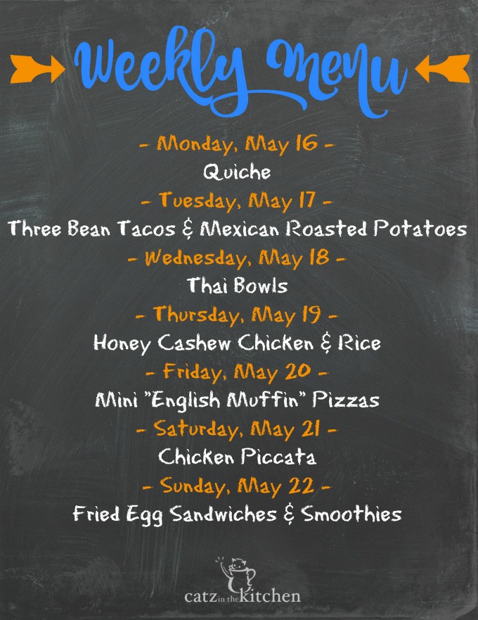 Weekly Menu | Catz in the Kitchen | catzinthekitchen.com | #menu #mealplan