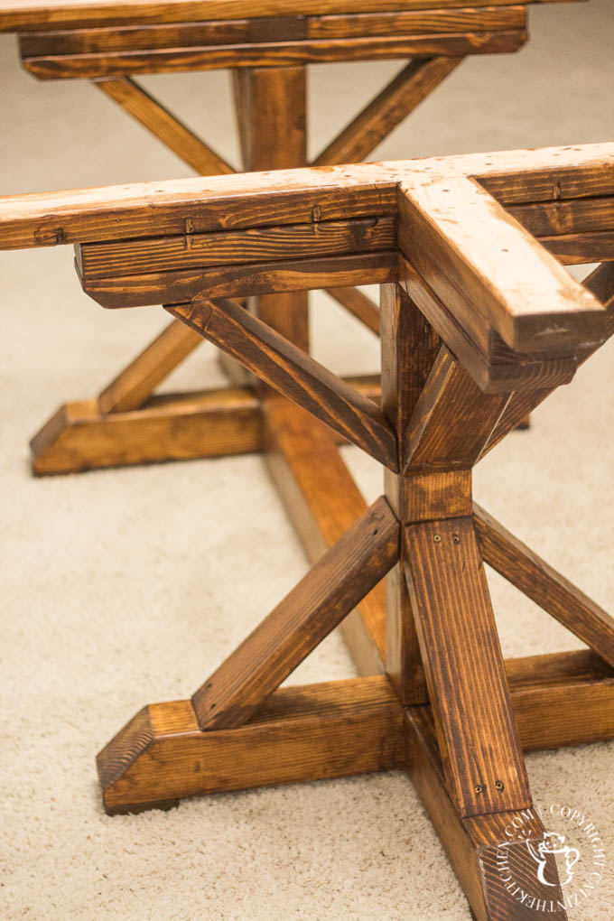 We decided to try this DIY Farmhouse Formal Dining Table project, despite having no experience with building - and we're so glad we did! It's perfect!