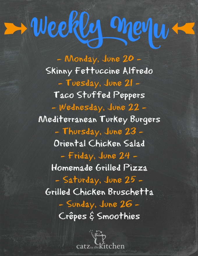 Weekly Menu | Catz in the Kitchen | catzinthekitchen.com | #menu #mealplan