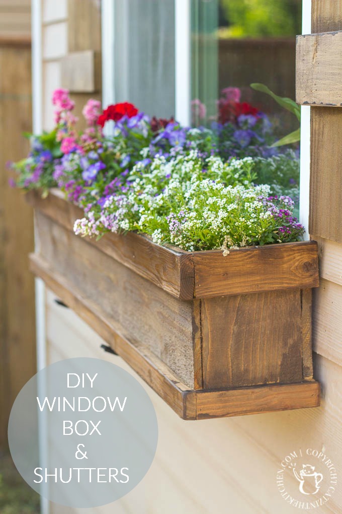 Looking to dress up a plain exterior window? It doesn't get any cheaper, easier, or more flexible than this plan for a DIY Window Box and Shutters!