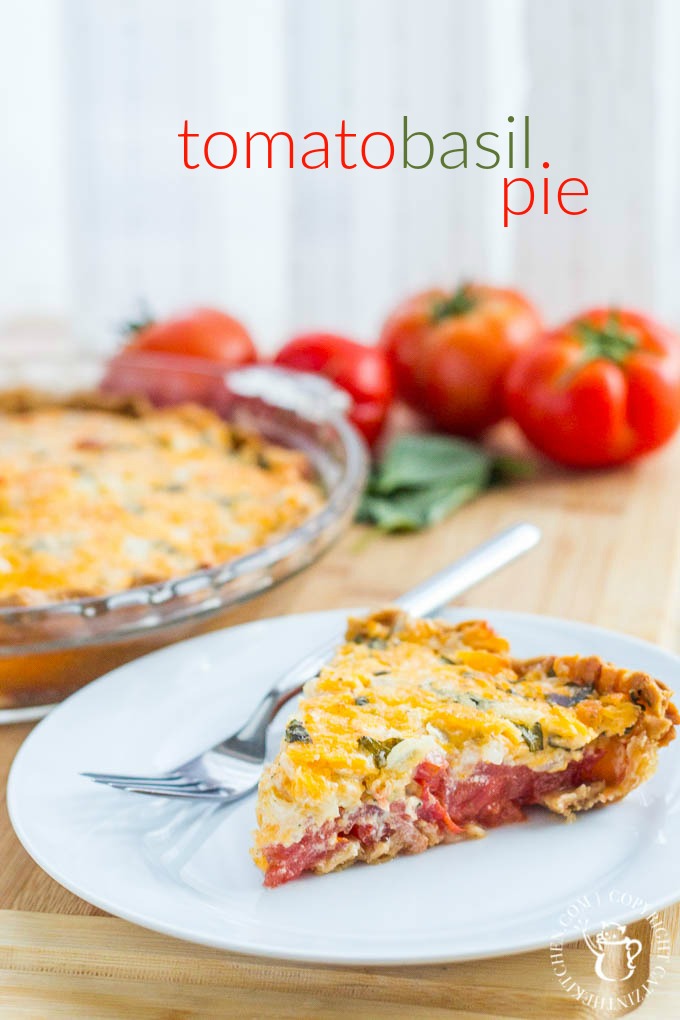 Fresh, a little rustic, and oh-so-tasty, this Tomato Basil Pie recipe is just the dish to showcase those tomatoes bursting out of your garden this fall!