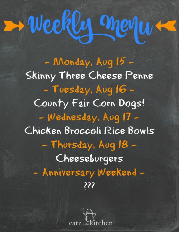 Weekly Menu | Catz in the Kitchen | catzinthekitchen.com | #menu #mealplan