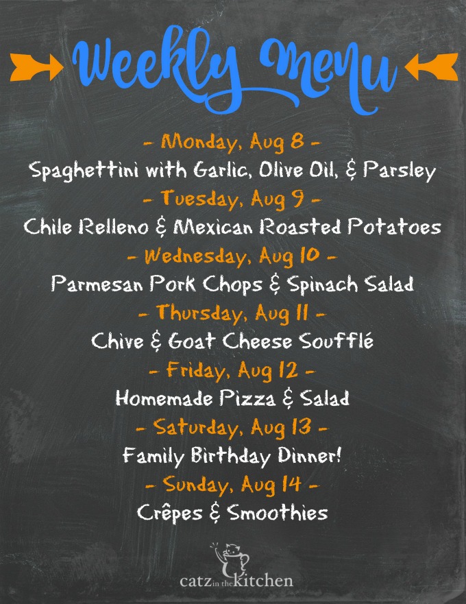 Weekly Menu Aug 8