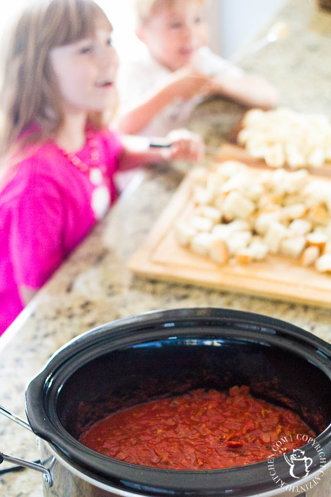 Easy, fun, flexible, and ridiculously kid-friendly, slow-cooker Pizza Fondue is a recipe your little ones will beg for on a regular basis!