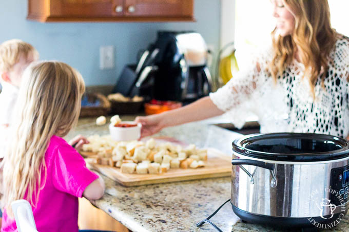 Easy, fun, flexible, and ridiculously kid-friendly, slow-cooker Pizza Fondue is a recipe your little ones will beg for on a regular basis!