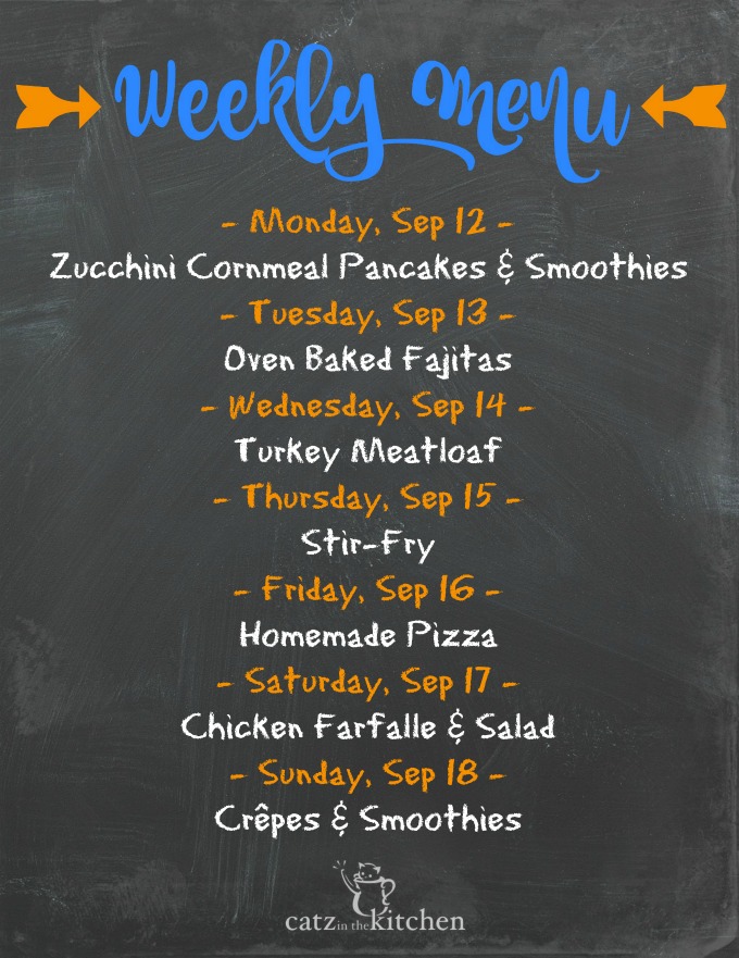 Weekly Menu | Catz in the Kitchen | catzinthekitchen.com | #menu #mealplan