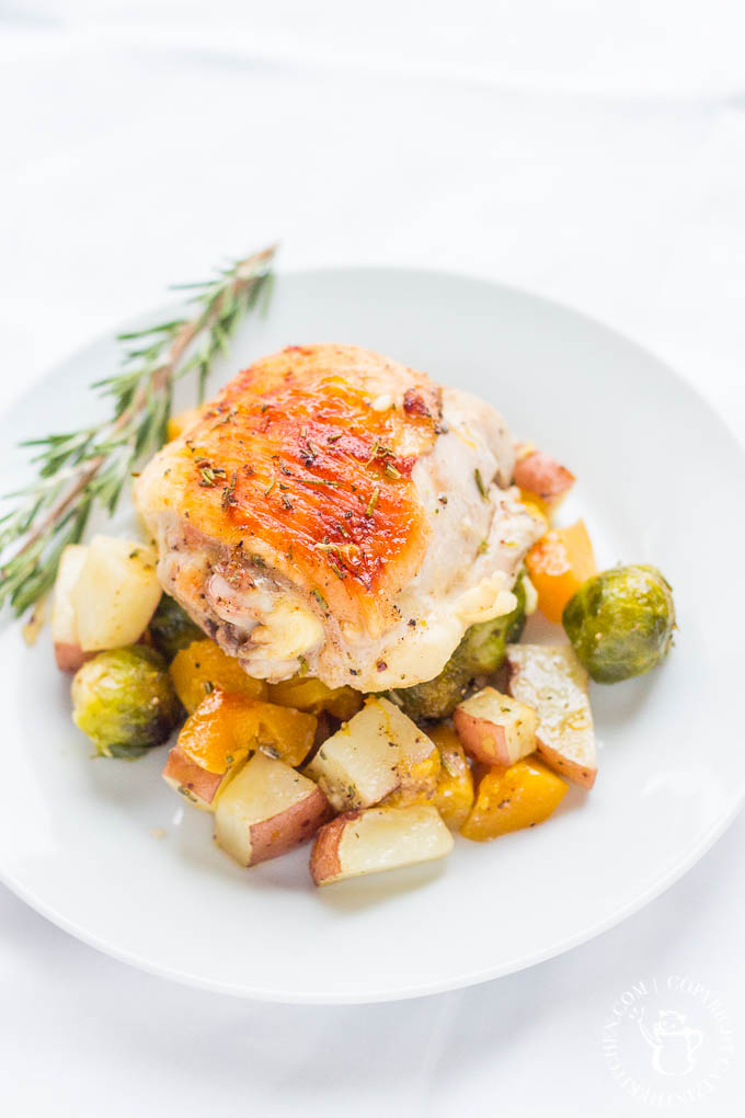 If you're looking for a one pan chicken dinner that tastes delicious, is easy, and celebrates autumn's produce, this is it. Your busy night will be a cinch!