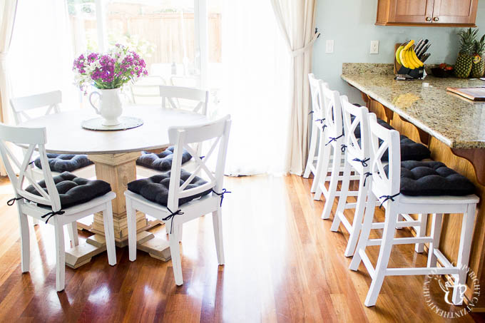 A simple project that looks simultaneously rustic & refined upon completion, this DIY Farmhouse Round Table is the perfect way to open up your dining space!