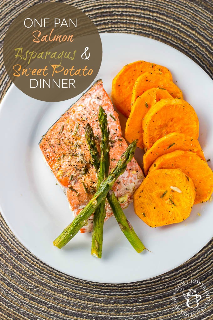 Sometimes you need a superfood fix, and this one pan salmon dinner with asparagus and sweet potatoes provides a full meal that is easy, healthy, and quick!