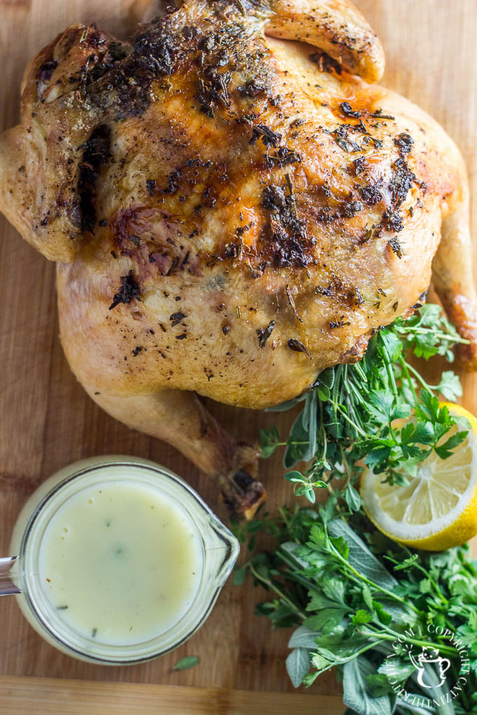 If you're looking for a simple, elegant meal for Valentine's Day, or any holiday, make this roasted chicken with fresh herbs recipe. It doesn't disappoint!