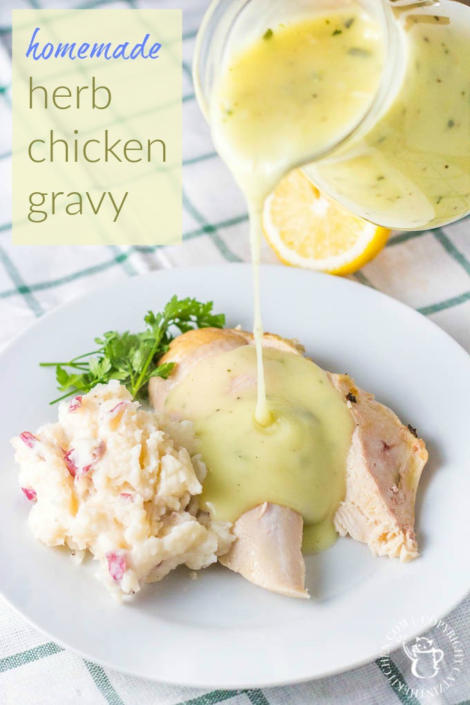 This recipe for homemade herb chicken gravy is easy and it is quick and it is yummy and it is foolproof and I bet you will love it!