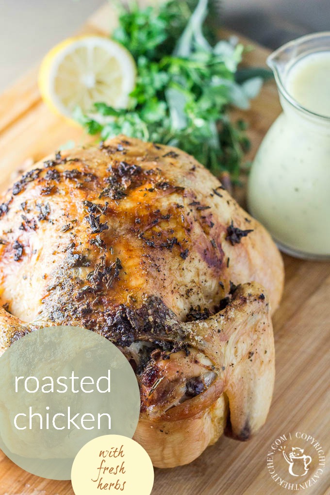 If you're looking for a simple, elegant meal for Valentine's Day, or any holiday, make this roasted chicken with fresh herbs recipe. It doesn't disappoint!