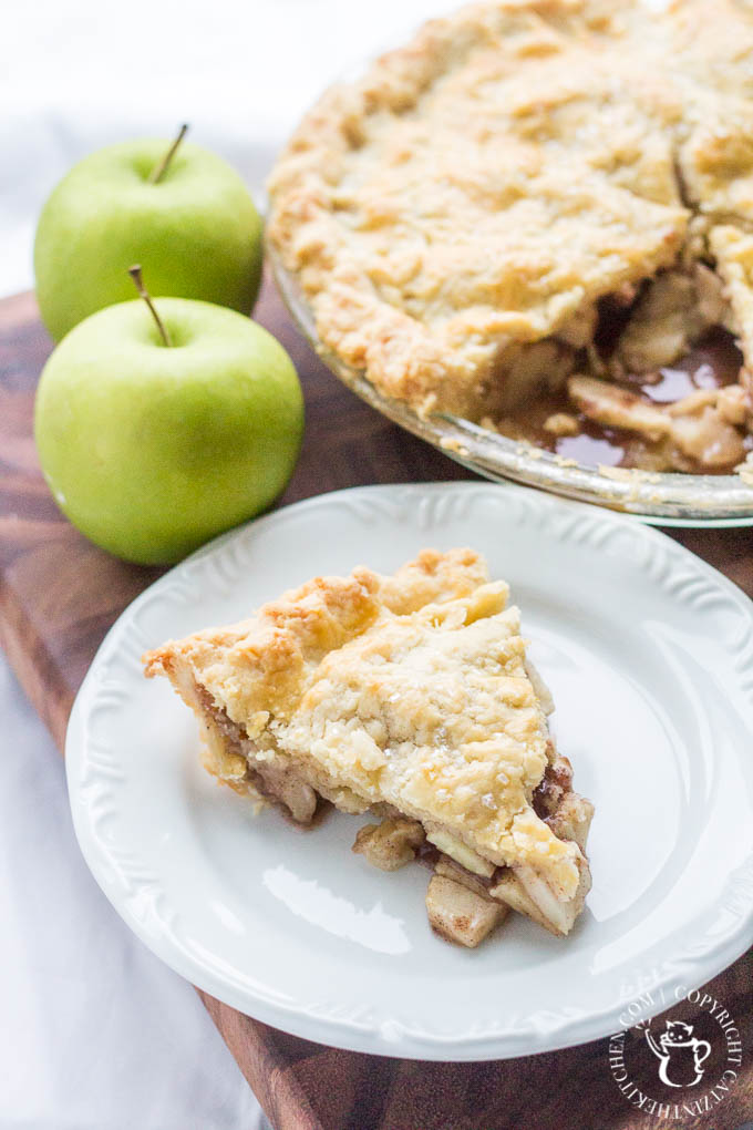 What makes this delicious, crumbly apple pie an Irish apple pie? We can't say for sure, but if this is what being Irish tastes like, we're in!