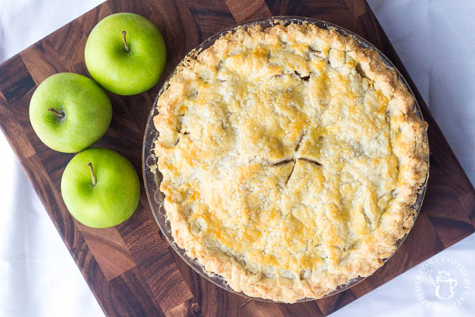 What makes this delicious, crumbly apple pie an Irish apple pie? We can't say for sure, but if this is what being Irish tastes like, we're in!
