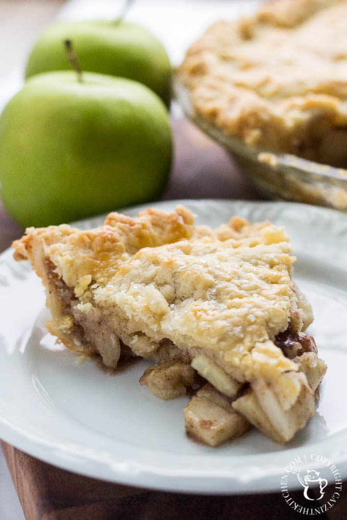 What makes this delicious, crumbly apple pie an Irish apple pie? We can't say for sure, but if this is what being Irish tastes like, we're in!