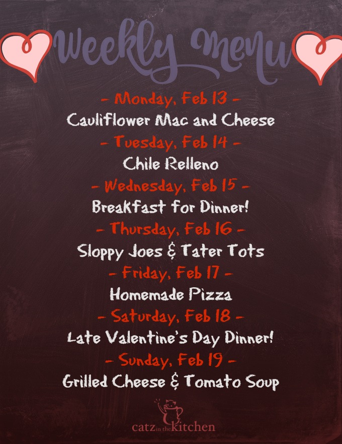 Weekly Menu | Catz in the Kitchen | catzinthekitchen.com | #menu #mealplan