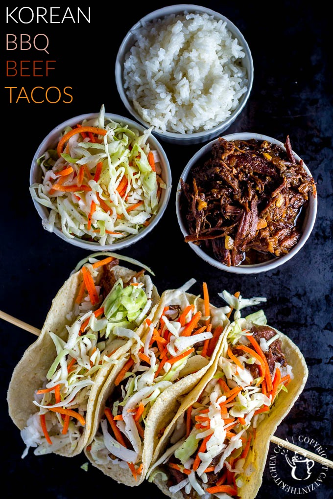 These Slow-Cooker Korean BBQ Beef Tacos have everything - texture, flavor, and timing! They're quick, easy, and oh-so-tasty!