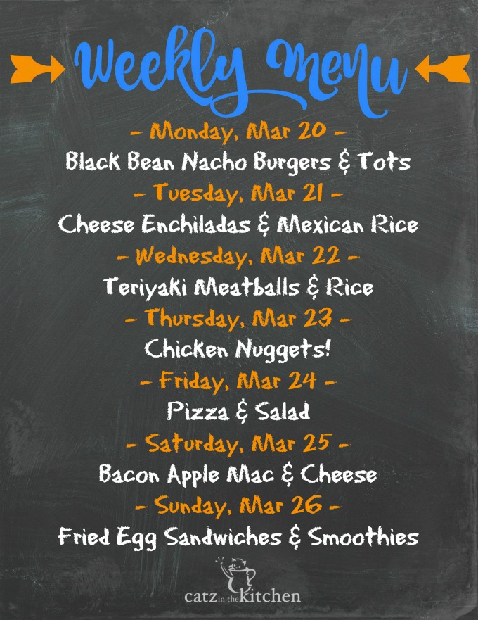 Weekly Menu | Catz in the Kitchen | catzinthekitchen.com | #menu #mealplan