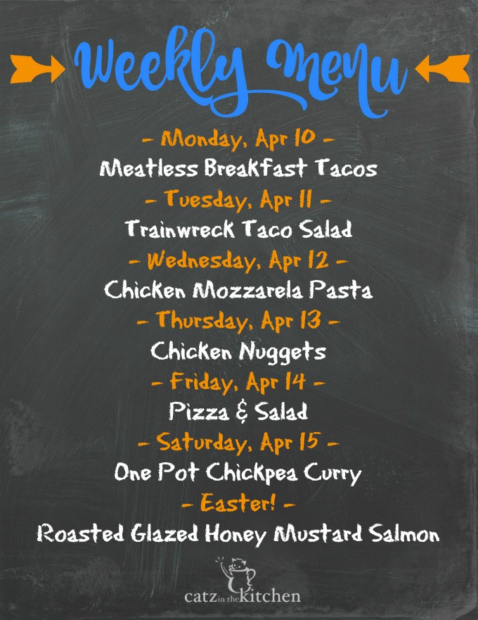 Weekly Menu | Catz in the Kitchen | catzinthekitchen.com | #menu #mealplan