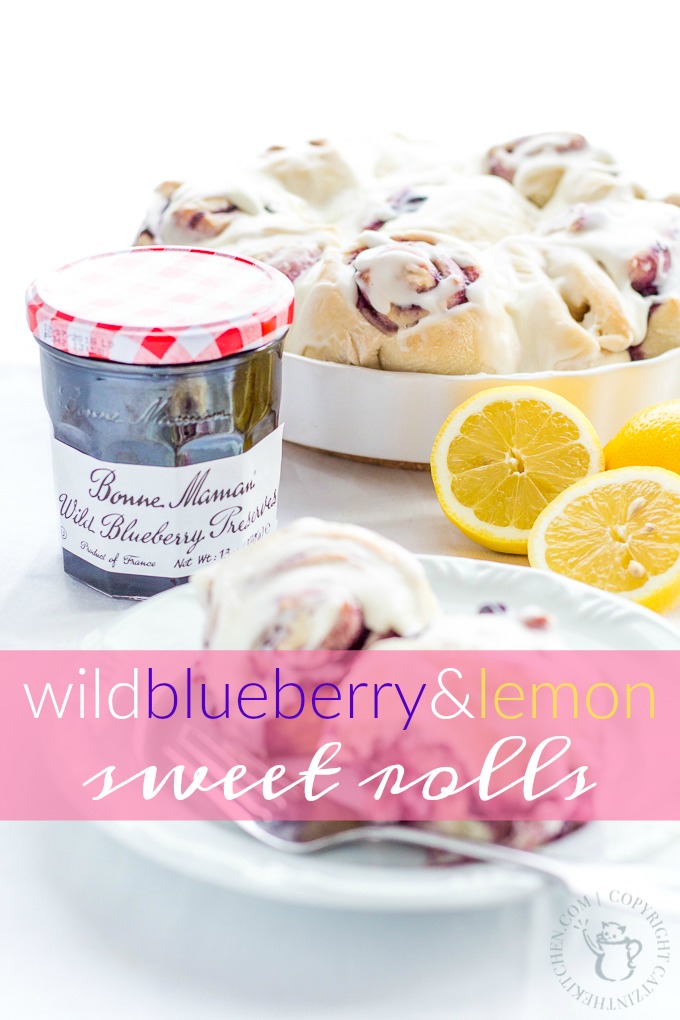 Because it's Mother's Day (or any day!), treat mom to breakfast in bed with these easy, tasty homemade wild blueberry lemon sweet rolls! #SayItWithHomemade #BonneMaman