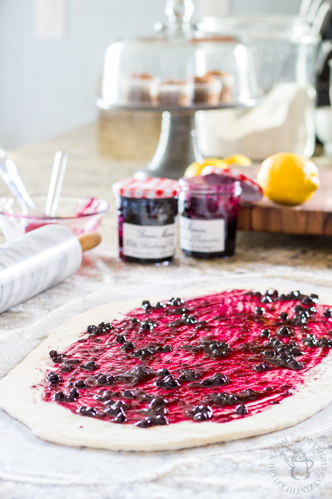 Because it's Mother's Day (or any day!), treat mom to breakfast in bed with these easy, tasty homemade wild blueberry lemon sweet rolls! #SayItWithHomemade #BonneMaman