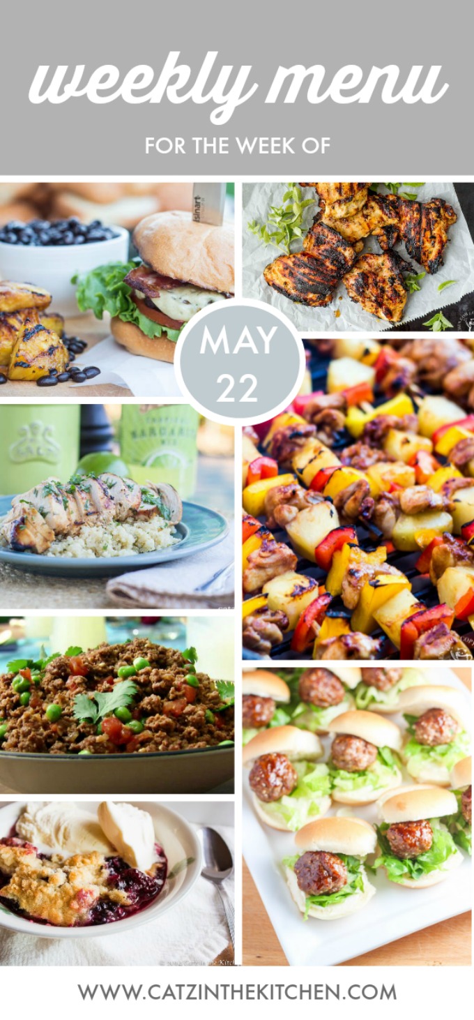 Weekly Menu | Catz in the Kitchen | catzinthekitchen.com | #menu #mealplan